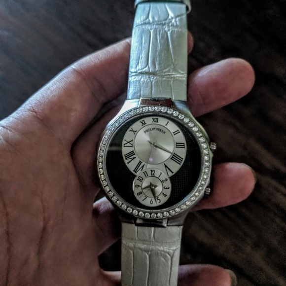 PHILIP STEIN STAINLESS STEEL WATCH WITH DIAMONDS main image 6